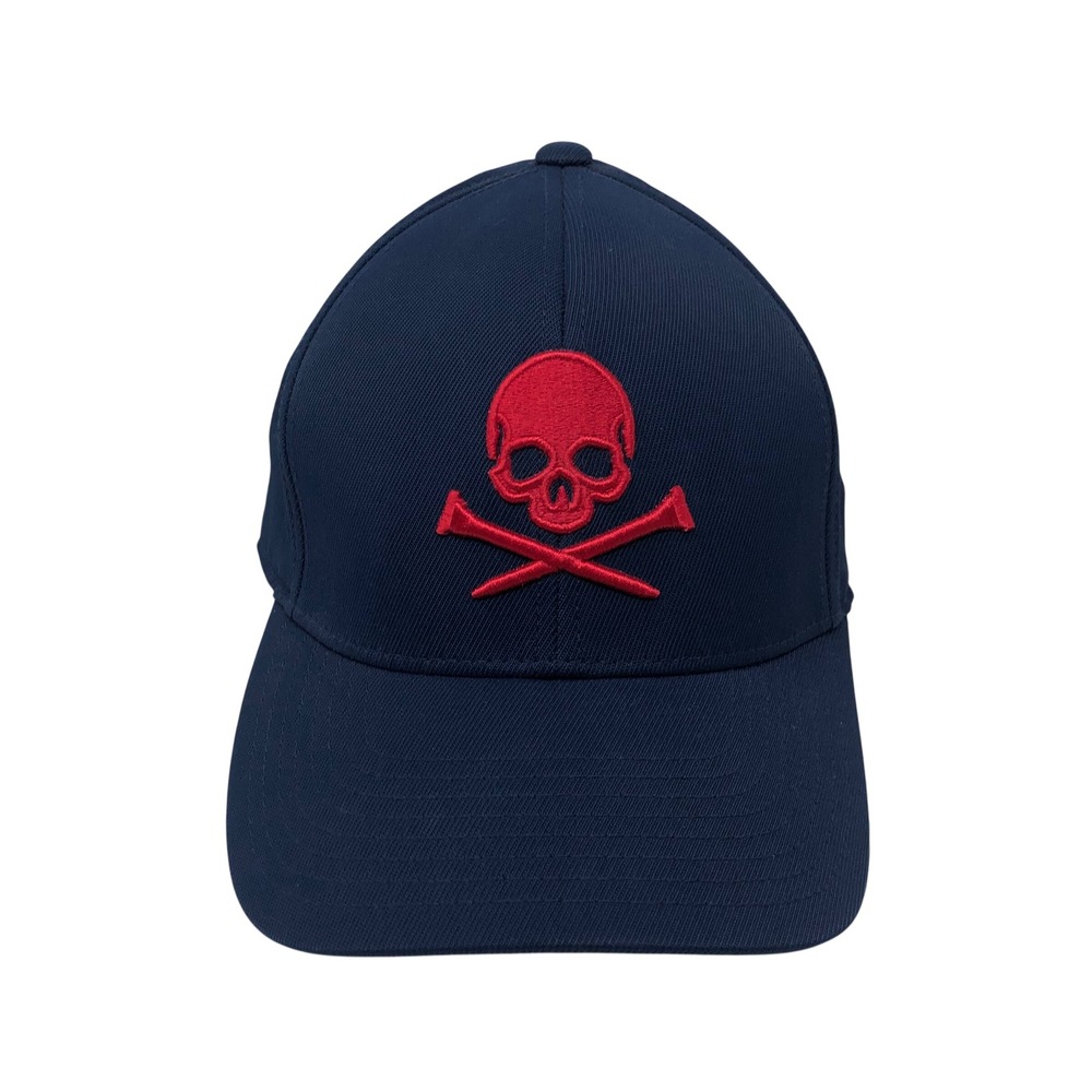 G/FORE Hat Mens Navy Blue Red Skull & T's Golf Snapback Cap